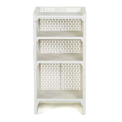 Plastic PP Storage Living Room Corner Shelf