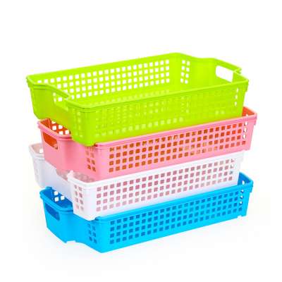 PP Material Stackable Storage Baskets With Handle